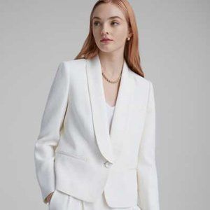 Club Monaco: Women's  WhiteTuxedo Blazer (Size 14)